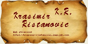 Krasimir Ristanović vizit kartica
